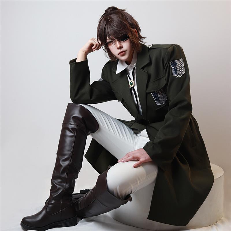 西瓜狼 进击的巨人cos服最终季调查兵团利威尔外套动漫cosplay