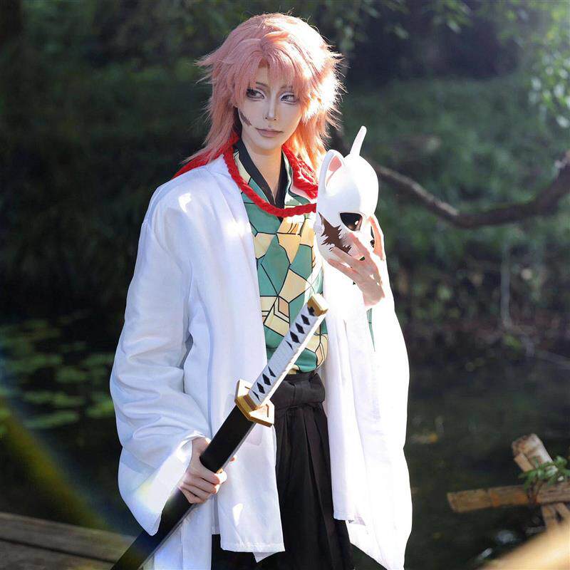 鬼灭之刃锖兔cos服日式和风队服动漫cosply衣服套装圣诞节演出服
