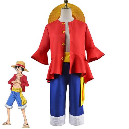 海贼王鲁夫cos服香波地群岛两年后草帽小子cosplay动漫主角服装