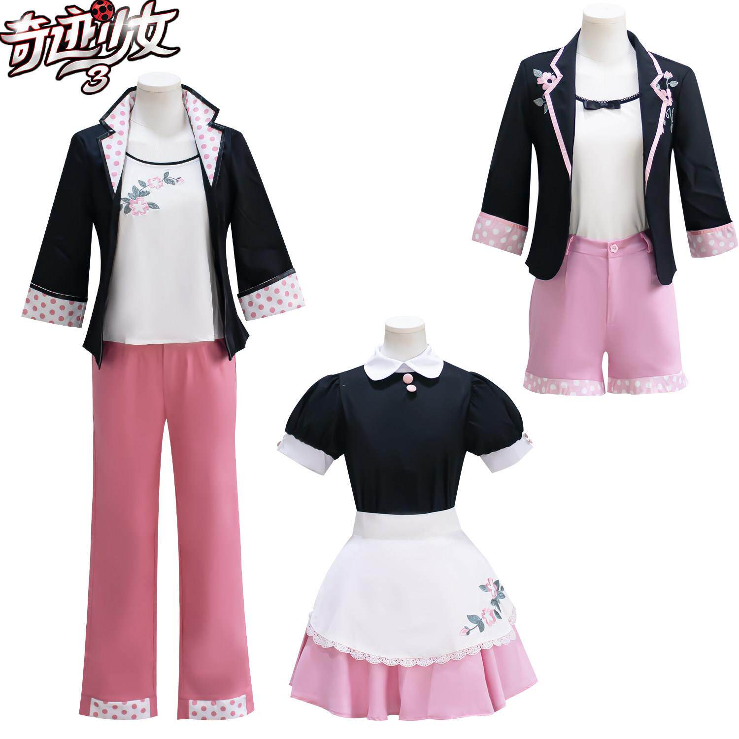 瓢虫雷迪玛丽娜cos服少女奇迹西装常服cosplay服装短裤粉色装全套