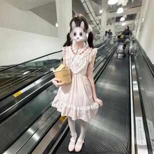 天使小熊lolita裙子现货日常成人少萝格子轻lo田园风洛丽塔裙子