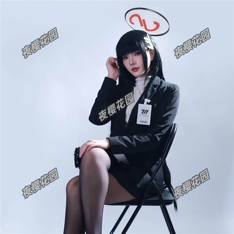 调月莉音cos服Blue Archive蔚蓝档案cosplay西装女JK制服假发鞋子