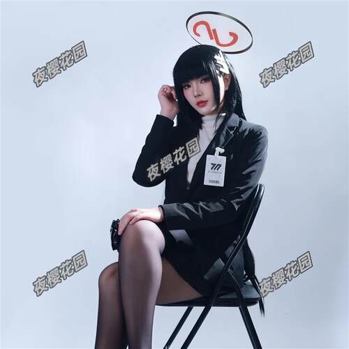调月莉音cos服Blue Archive蔚蓝档案cosplay西装女JK制服假发鞋子