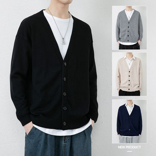 石狮市独登者服饰有限公司2025秋季男针织衫开衫休闲外套打底毛衣
