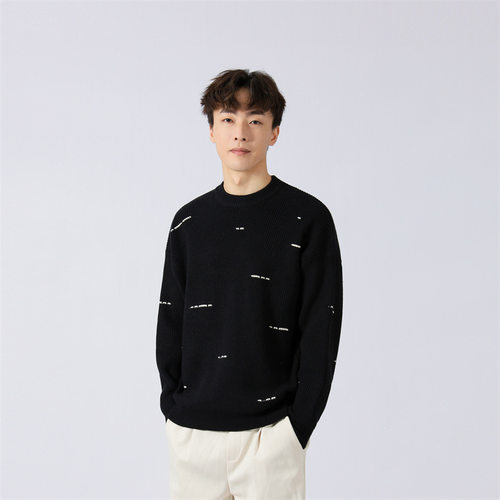 石狮市独登者服饰有限公司2024男装秋冬740g圆领男士毛衣休闲百搭