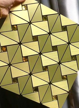 自粘瓷砖贴厨房电视背景墙金属铝塑板马赛克墙贴防水潮KVT装饰用