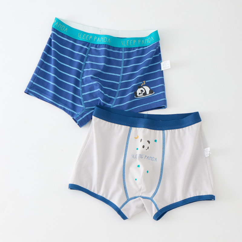 男童内裤纯棉抗菌双层档男宝宝平角内裤170码中大童短裤