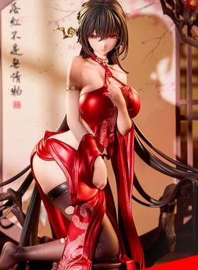 熊熊社BearPanda国风1/6手办周年款 落红 模型汉服旗袍带屏风萌燃