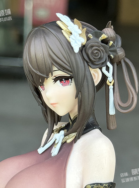 国产XC版 国风旗袍镇海手办1/6模型露肩美少女黑色过膝袜站姿萌燃