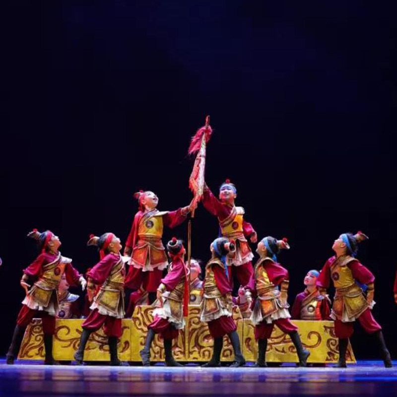 第十届小荷风采夺帅儿童演出服花木兰服装元旦将军盔甲表演舞蹈服