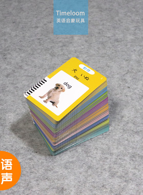 跨境日语英语Flashcard有声闪卡启蒙早教玩具恐龙插卡机益智学习