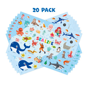 跨境英语placemat儿童餐垫一次性动物字母恐龙汽车卡通吃饭桌垫