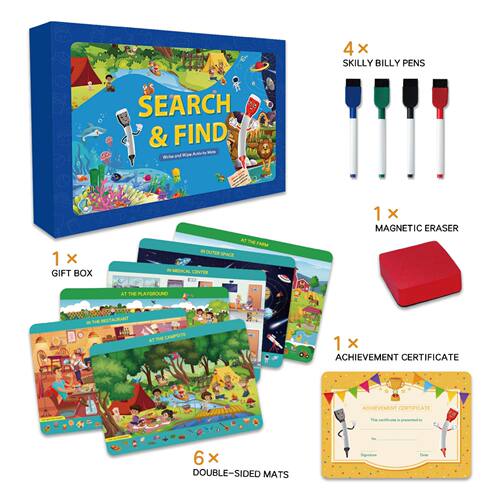 跨境英语启蒙Search and find搜索和查找卡片重复使用玩具书