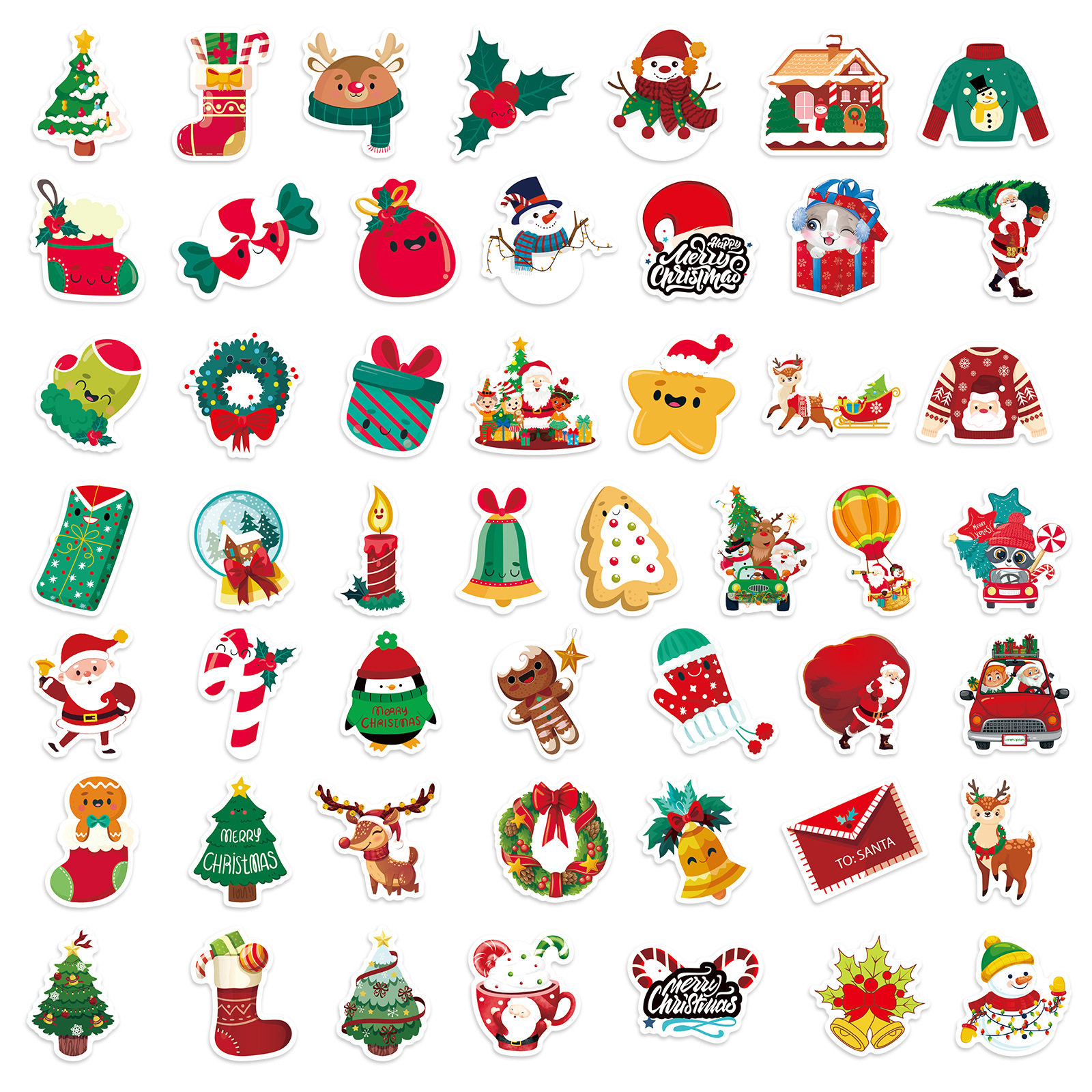 2024新款圣诞节全息镭射贴纸