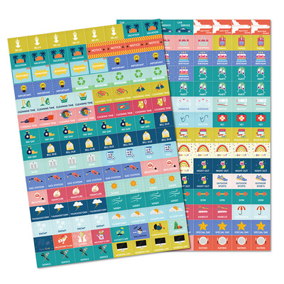 跨境英文Diary Reminder Stickers日记日程提醒贴纸日历计划装饰