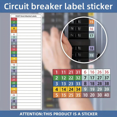跨境英文sticker电箱标签贴纸断路器开关贴纸索引贴开关控制标识