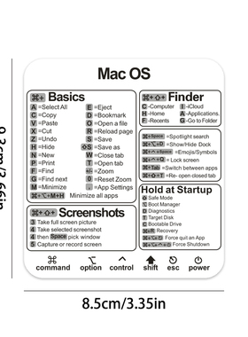 跨境windows/Mac OS快捷键电脑办公软件防水贴纸
