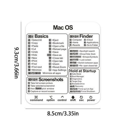 跨境windows/Mac OS快捷键电脑办公软件防水贴纸