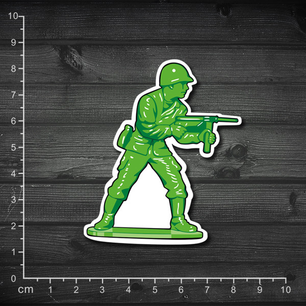发10张 绿色大兵 兵人 笔记本贴纸 玩具贴纸 复古 防水箱贴