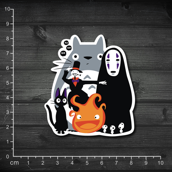 发10张电影贴Spirited Away 千与千寻防水箱贴笔记本平板手机贴纸