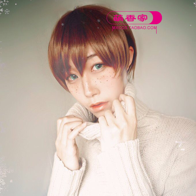 萌香家原宿男款天草红绪 海马濑人小野寺律种村孝一cosplay假发