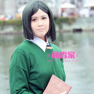 萌香家fate zero韦伯 维尔维特COS假发45CM千与千寻白龙墨绿色
