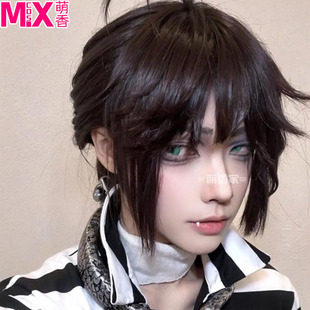 萌香家第五人格囚徒cos假发 卢卡巴尔萨电竞cos卢卡棕色扎发假毛
