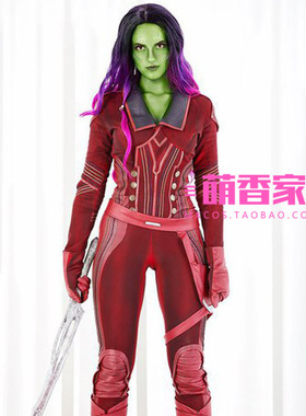 萌香家 银河护卫队 卡魔拉 Gamora 加美拉 渐变cosplay动漫假发