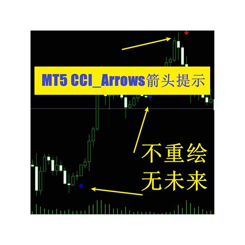MT5 CCI箭头指标 顺势指标超买超卖报警外汇黄金多空箭头压力支撑