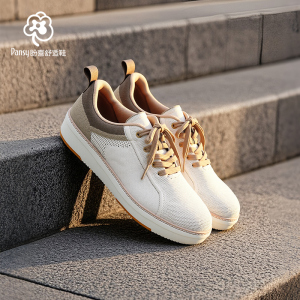 Pansy盼喜日本男鞋百搭透气飞织运动休闲鞋2025年秋季新款1118