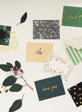 韩国 dailylike美好寓意用心感恩鼓励留言卡纪念贺卡附信封