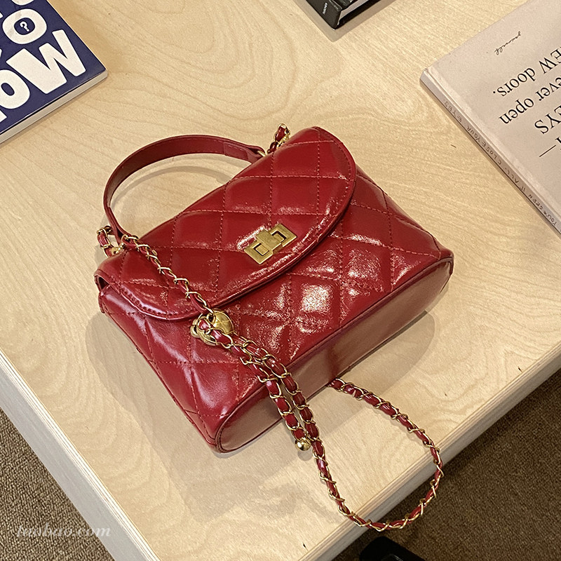 菱格绣线小包包女2026新款时尚百搭链条斜挎包精致超火手提小方包,箱包皮具/热销女包/男包,小方包,淘宝优惠券,粉丝福利购,淘宝优惠卷