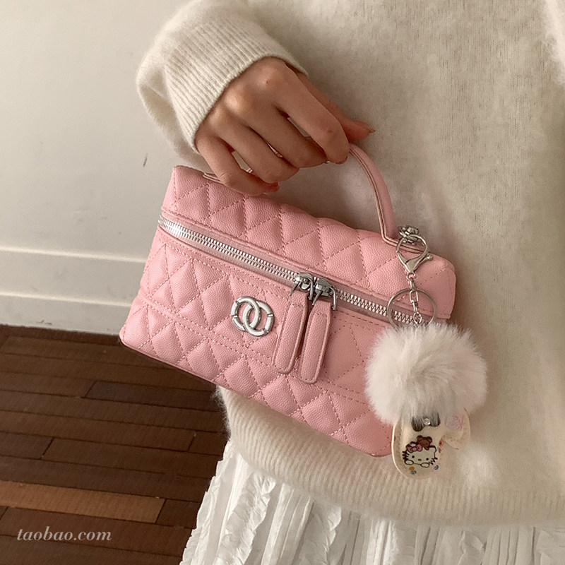 精致超火包包女2026春夏季新款百搭链条斜挎包菱格绣线手提小方包,箱包皮具/热销女包/男包,小方包,淘宝优惠券,粉丝福利购,淘宝优惠卷