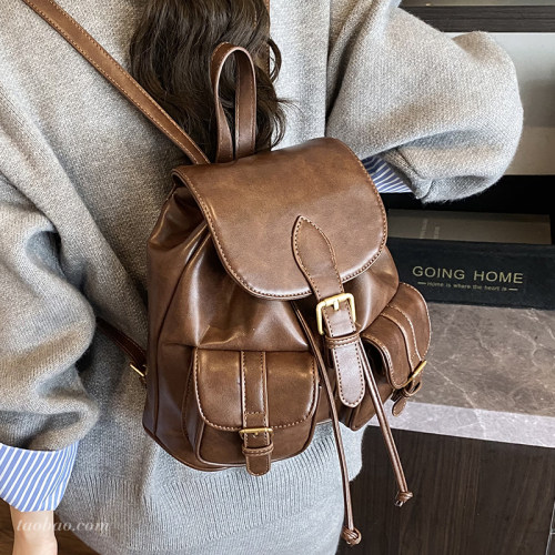 2026新款复古迷你通勤双肩包女