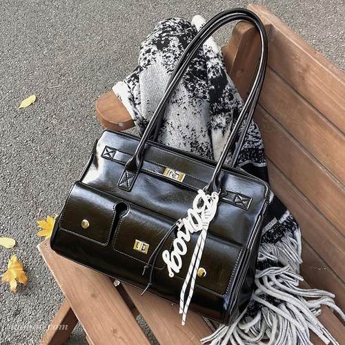 大容量复古托特包单肩包