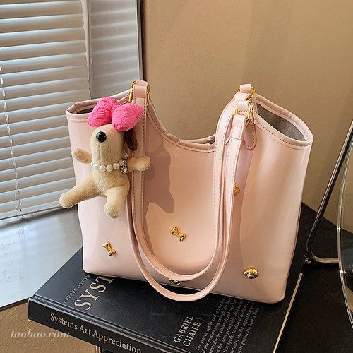 水桶包印花撞色小清新托特包