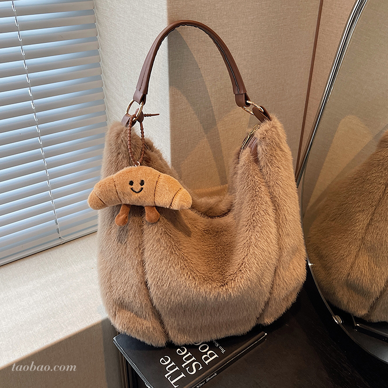 高级感毛绒包包女秋冬新款