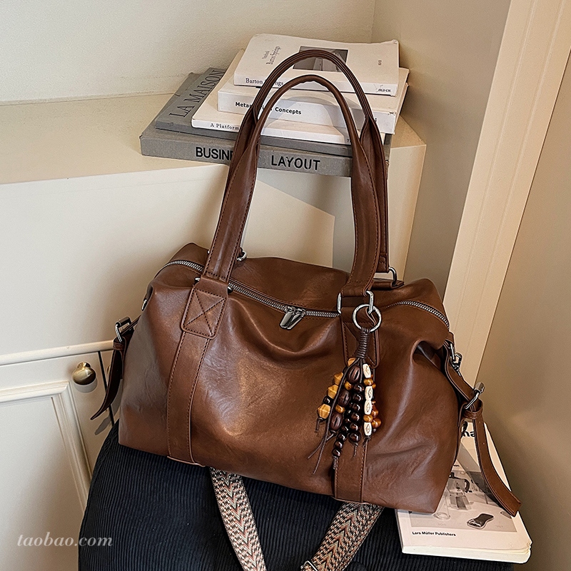 休闲托特包斜挎包通勤复古单肩包