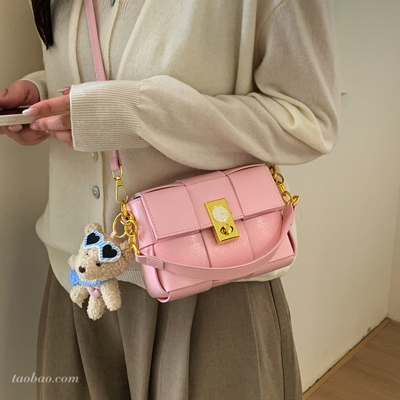 高级感超火小众编织包包女2026新款时尚百搭斜挎包精致手提小方包,箱包皮具/热销女包/男包,小方包,淘宝优惠券,粉丝福利购,淘宝优惠卷