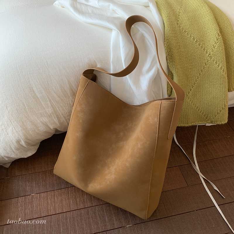 复古百搭通勤托特包2025冬新款