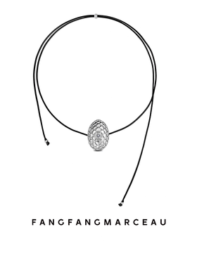 通勤百搭椭圆蛋形蛇纹长项链