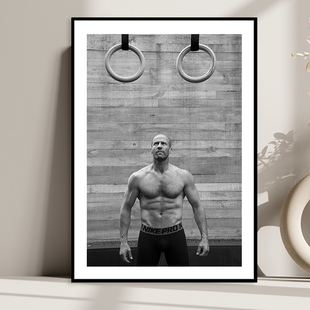 Jason Statham 杰森·斯坦森电影明星海报挂画健身房酒吧装饰画