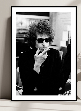 Bob Dylan 鲍勃·迪伦 摇滚民谣歌手音乐家酒吧书房主题酒店挂画