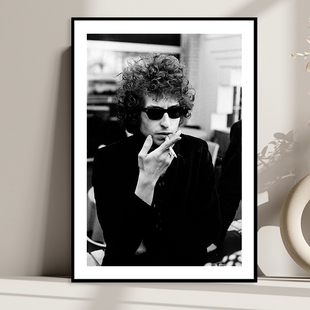 Bob Dylan 鲍勃·迪伦 摇滚民谣歌手音乐家酒吧书房主题酒店挂画
