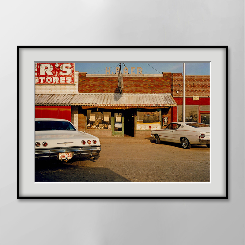 William Eggleston新彩色摄影复古老爷车挂画小众艺术酒店装饰画图片