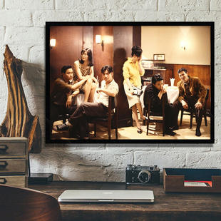 张国荣 阿飞正传香港电影海报装饰画港式茶餐厅复古风格有框挂画