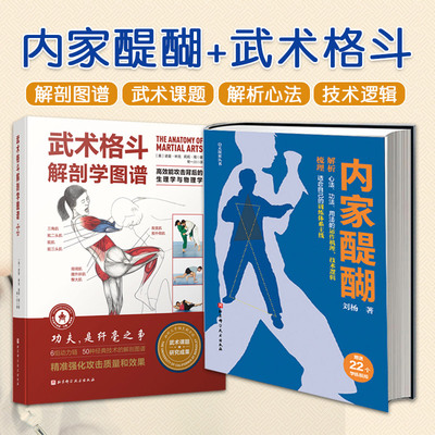 全2册 功夫探索丛书 内家醍醐+武术格斗解剖学图谱 高效能攻击背后的生理学与物理学 适合自己的训练体系主线 站桩功有成之后