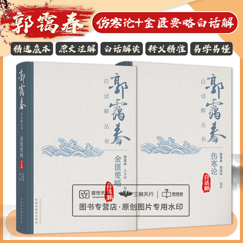 全2册 金匮要略白话解+伤寒论白话解 两本套装 郭霭春白话解丛书 脏腑经络先后病脉证痉湿喝病脉证治等 中国中医药出版社