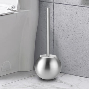 免打孔不锈钢落地马桶刷套装无死角家用卫生间带底座厕所刷清洁刷