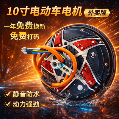 电动车电机10寸2000W外卖车